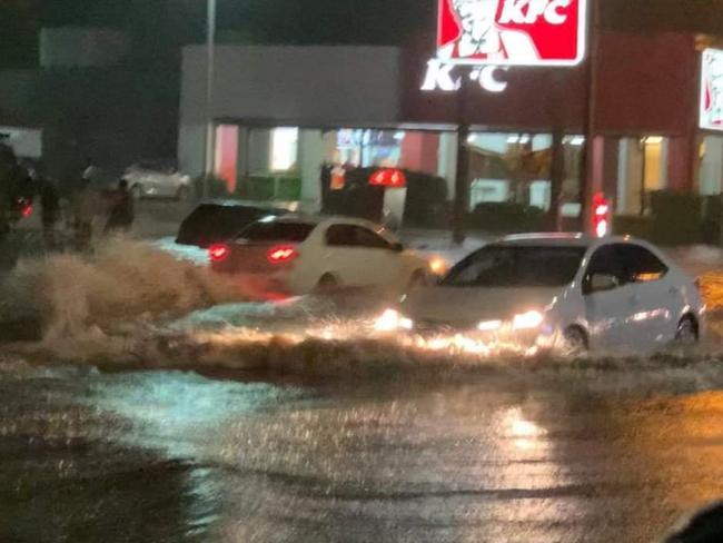 Earlier this week, more than 50mm of rain fell on Port Augusta within an hour. Picture: Catherine Magay