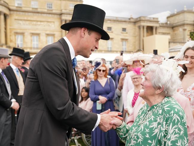 Prince William meets Dame Elizabeth Watts. Picture: Getty Images