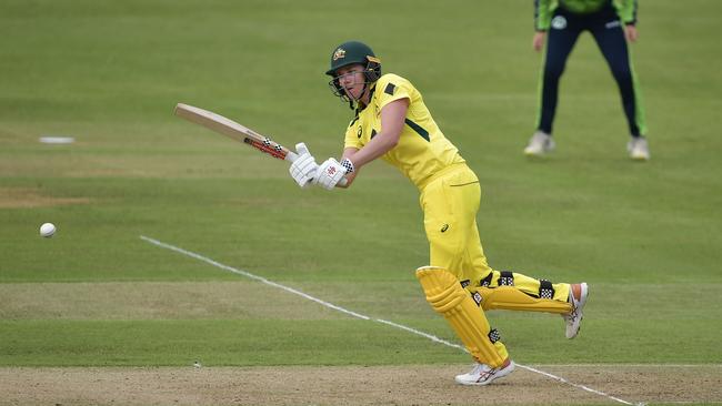 Tahlia McGrath batting in Ireland (Photo by Charles McQuillan/Getty Images)