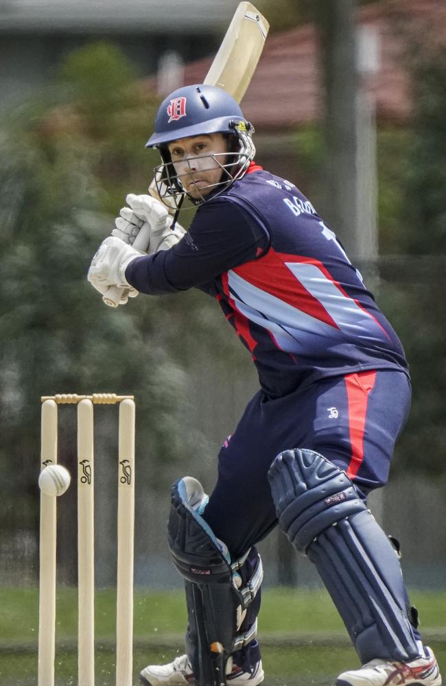 Milestone man: Dandenong batsman Brett Forsyth. Picture: Valeriu Campan