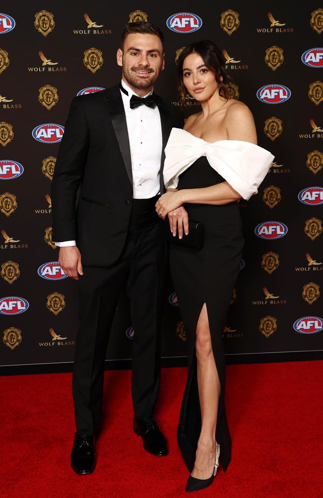 Stephen Coniglio of the Giants and Rebecca Demlakian in Perth. Picture: Michael Klein