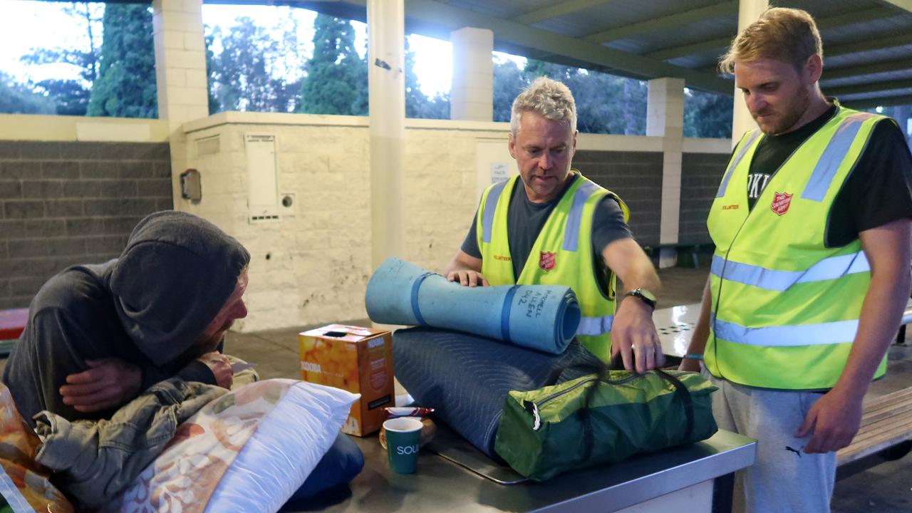 Nathan Templeton volunteering with the Geelong Salvos. Picture: Bradley Ogle.