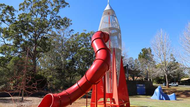 Rocket ship launched by council at Picnic Point, Toowoomba. Picture: Toowoomba Regional Council