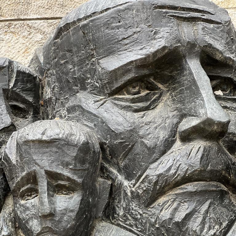 One of the sculptures outside ethe Yad Vashem Holocaust Museum in Jerusalem.