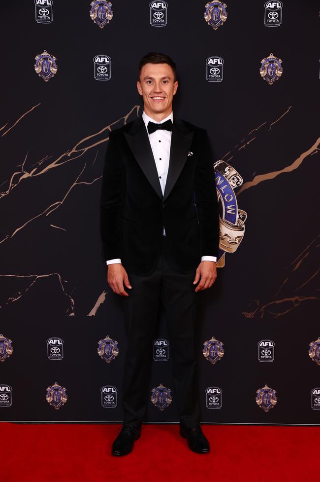 Hugh McCluggage of the Lions arrives ahead of the Brisbane Lions 2024 Brownlow Medal function at The Gabba. (Photo by Chris Hyde/AFL Photos/via Getty Images)