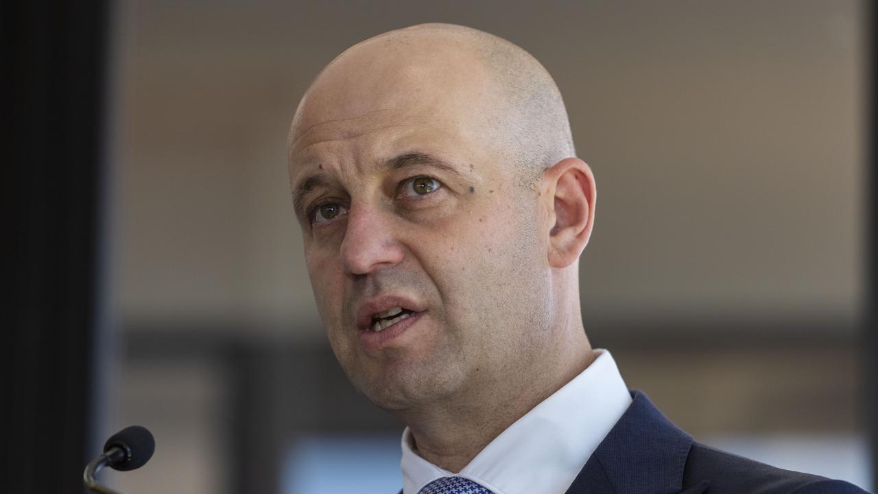 NRL CEO Todd Greenberg speaks at the 2019 Magic Round Launch in Brisbane. (AAP Image/Glenn Hunt)