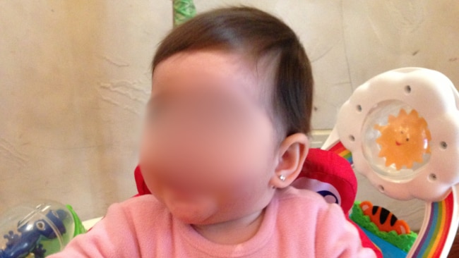 A toddler had her ears pierced without her parents' consent. Source: supplied