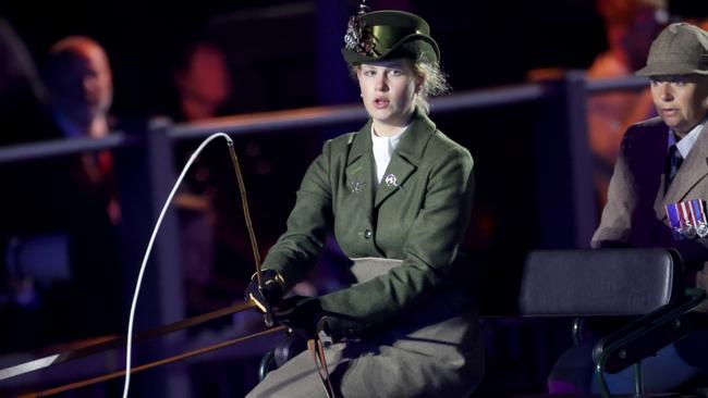 Lady Louise drove a carriage in tribute to the hobby her late grandfather loved. Picture: Chris Jackson/Getty Images