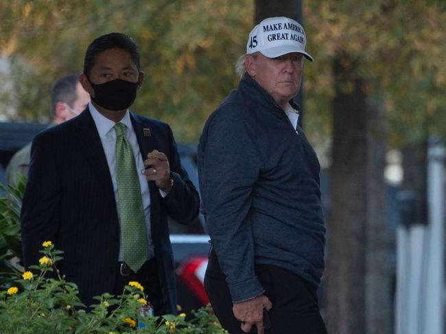 As the election was called for Joe Biden, Donald Trump spent the weekend golfing. Picture: AFP