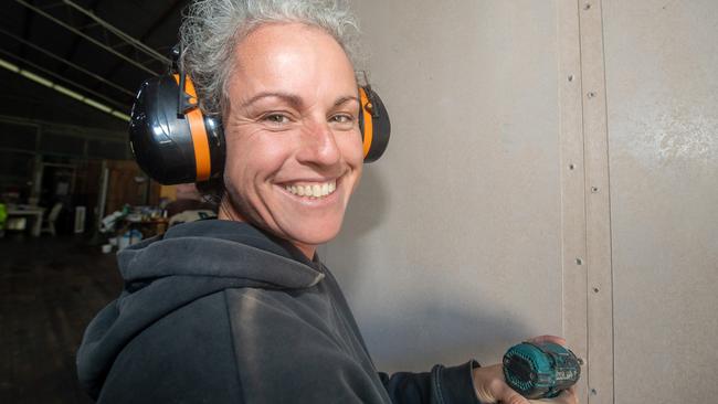 Women in Trades: Breaking the Barrier program participant Eliza Luchetti, a nurse from Mullumbimby wanted to upskill and be able to tackle jobs herself. Picture: Cath Piltz