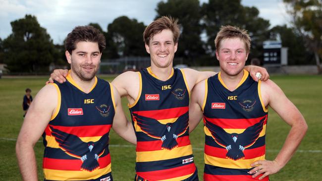 CMS Crows champion Murphy Short (middle) won his second straight Mail Medal this season. Picture: SANFL