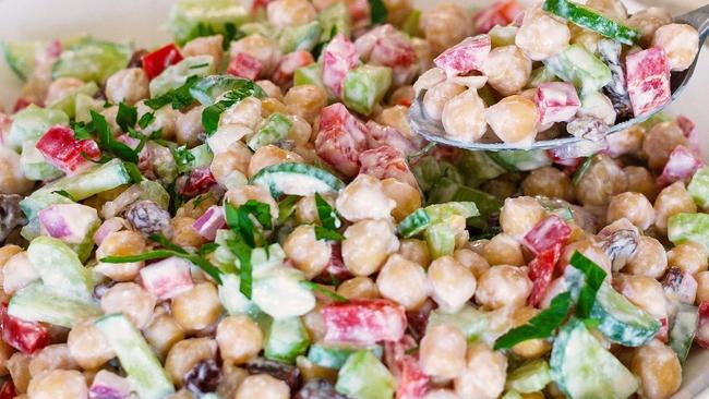 high protein chickpea salad recipe