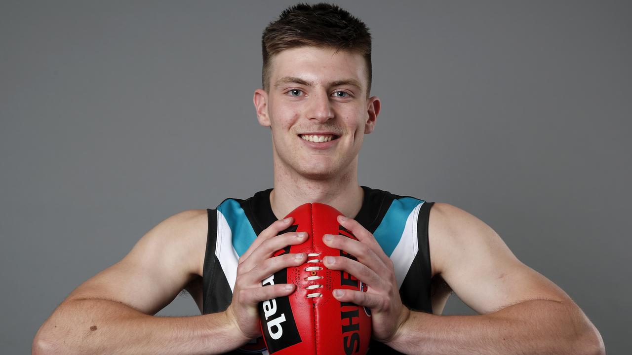 Dylan Williams will make his AFL debut off the back of a six-goal haul in the reserves. Picture: Dylan Burns/AFL Photos via Getty Images