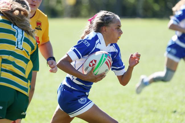 Girls rugby 7s schoolgirls state championship, Ballymore Stadium, Herston. Picture: Liam Kidston