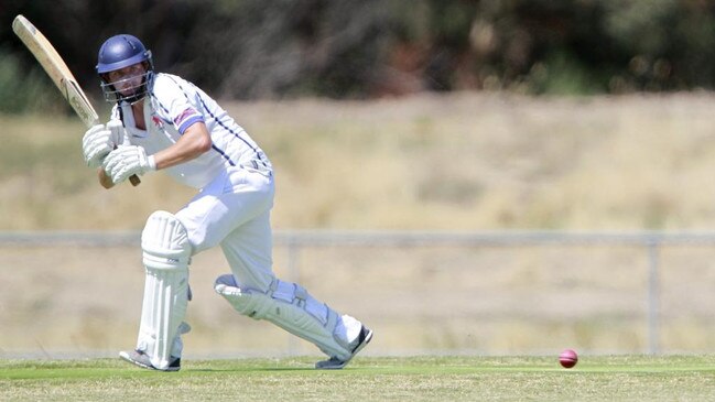 Cricketer Chris Smith plays a shot