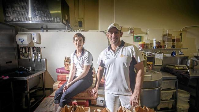 Maclean Hot Bread and Cake Kitchen owners Katrina Gregor and Adrian Sonter. Picture: Adam Hourigan