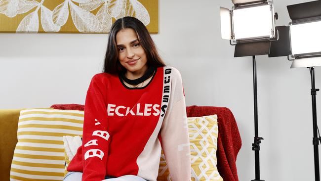 Avneesha Martins from Kellyville is a young R and B artist and actress who is earning full-time cash on Tik Tok. Picture: Jonathan Ng