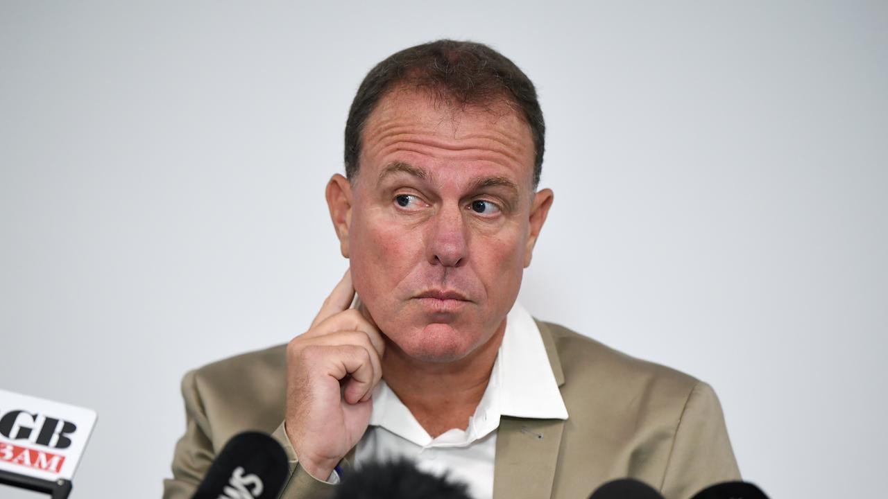 Stajcic faces the press after being sacked as Matildas coach.