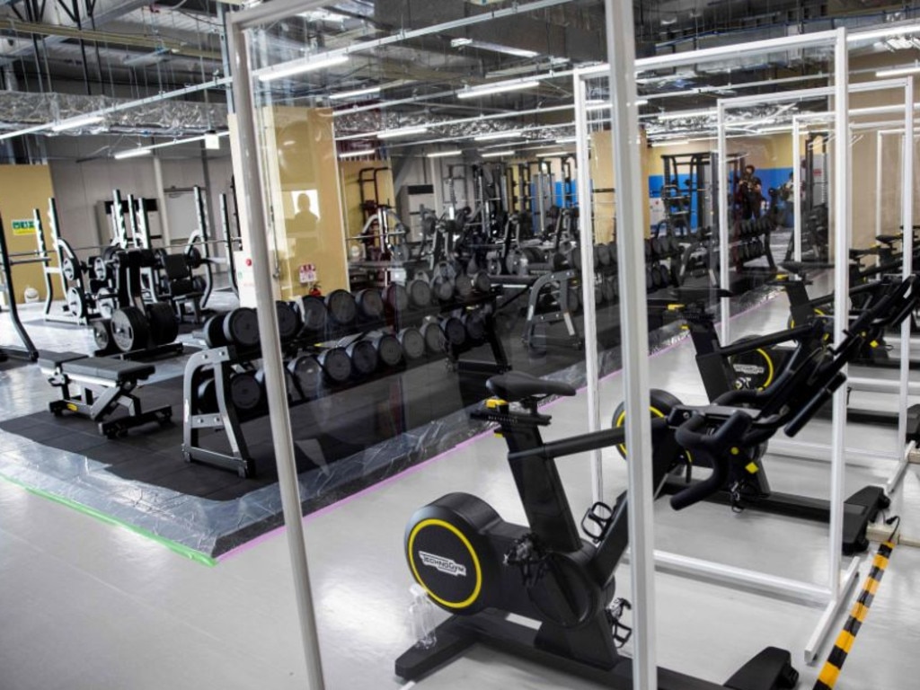 The Tokyo gym. (Photo by Akio KON / POOL / AFP)