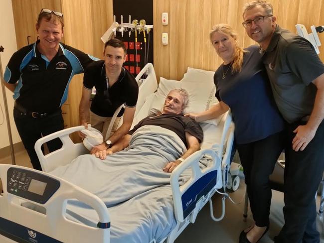 John Poots and wife Louise with racing industry visitors trainer Les Ross, Melbourne Cup winning jockey Michael Rodd and ATA’s Cameron Partington. Photo: Supplied.