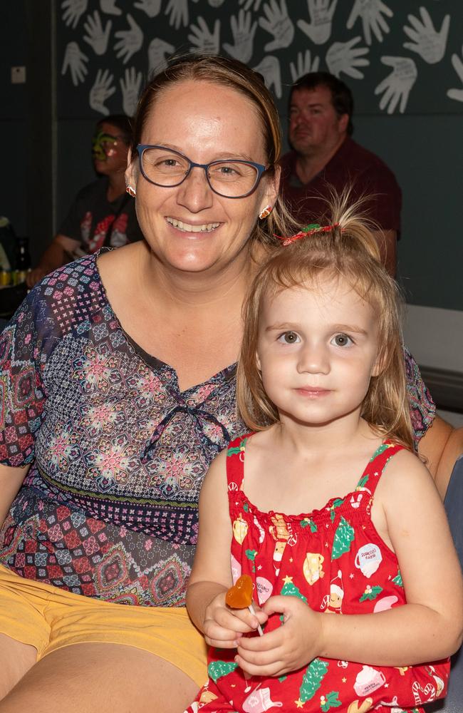 Tina Schoenauer and Amilia at Christmas Carols Hosted by Sarina Surf Lifesaving Club Saturday 21 December 2024 Picture:Michaela Harlow