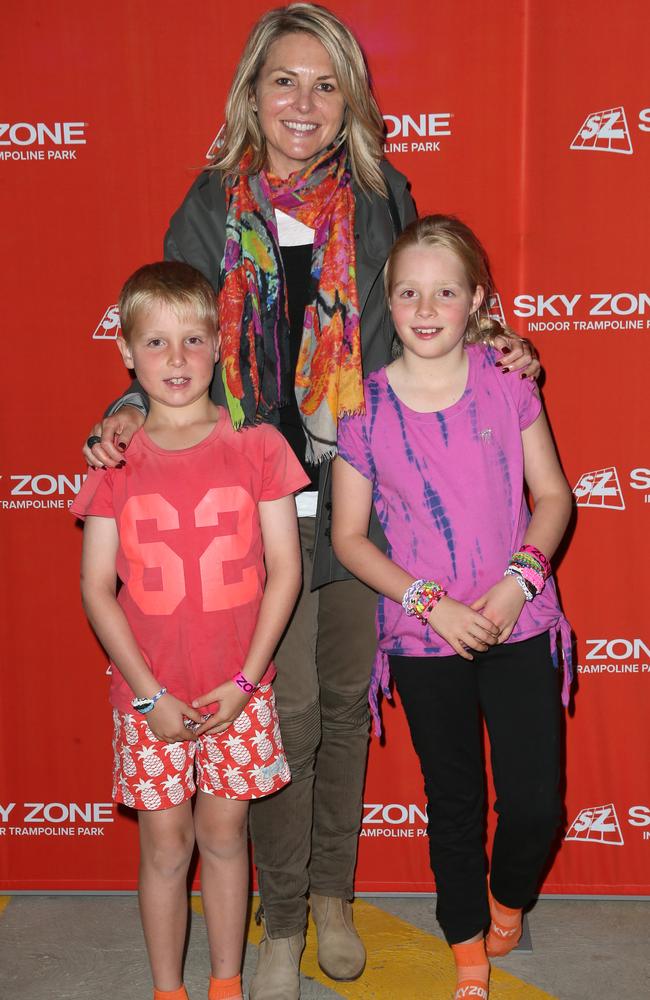 The TV host with her two children.