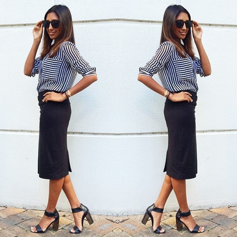 Showcasing one of her Kmart steals from May 2014, Ms Abeysekara captioned this post as “Today my shoes cost less than my lunch. Wearing $5 Kmart heels”. Picture: Instagram @trashtotreasured.