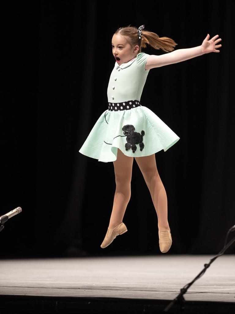 8 Years Song and Dance Solo. Lily O'Brien during the Southern Tasmanian Dancing Eisteddfod, Wrest Point. Picture: Chris Kidd