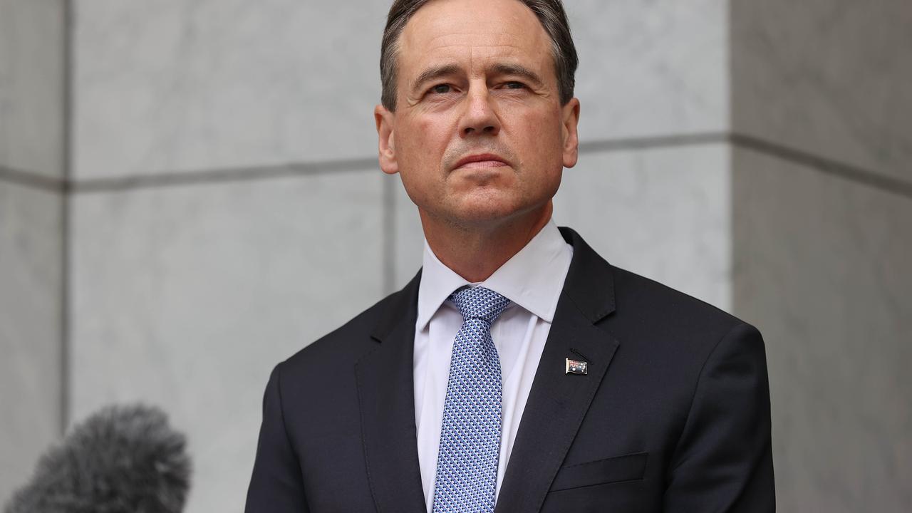 Greg Hunt with the PM at Parliament House in Canberra. Picture: NCA NewsWire / Gary Ramage