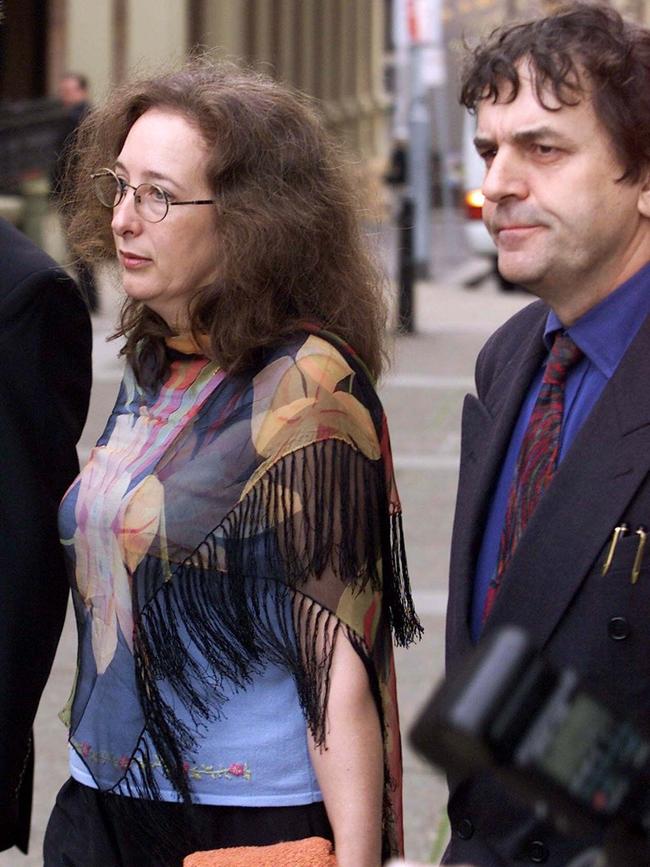 Tess Knight and Peter O'Meagher parents of missing girl Samantha Knight leave the Supreme Court in 2002. Picture: Chris Hyde