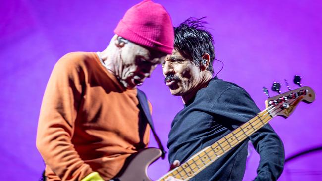 The Red Hot Chilli Peppers sparked outrage when they swapped out classic hits for new songs. Picture: Jake Nowakowski