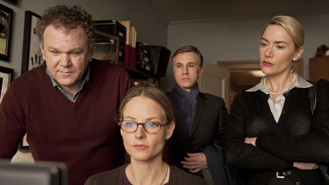 John C Reilly, Jodie Foster, Christoph Waltz and Kate Winslet in Roman Polanski’s 2011 film Carnage.