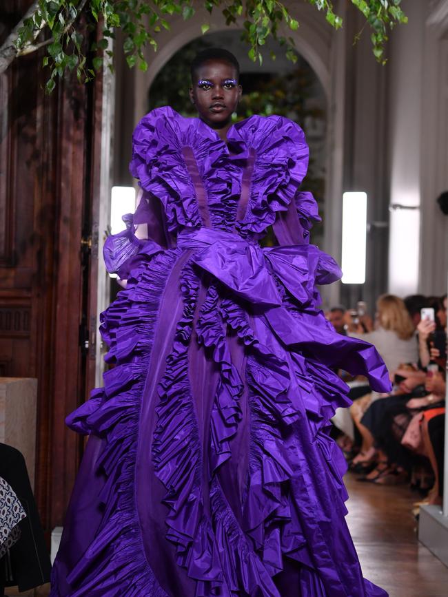 Adut walking for Valentino in Paris. Picture: Pascal Le Segretain/Getty Images