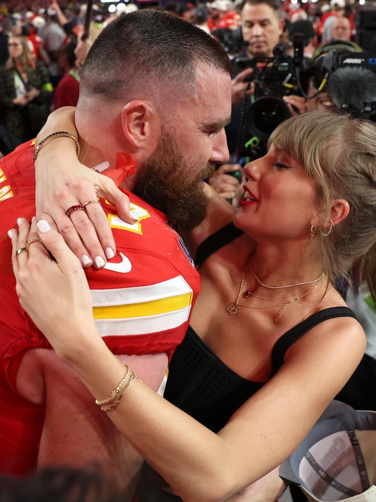 Taylor Swift began dating Travis Kelce shortly after her romance with Healy fizzled out. Picture: Ezra Shaw/Getty Images
