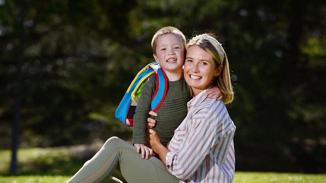 Emma McGuire will be sending Bobby, 3, back to school. Picture: Nicki Connolly