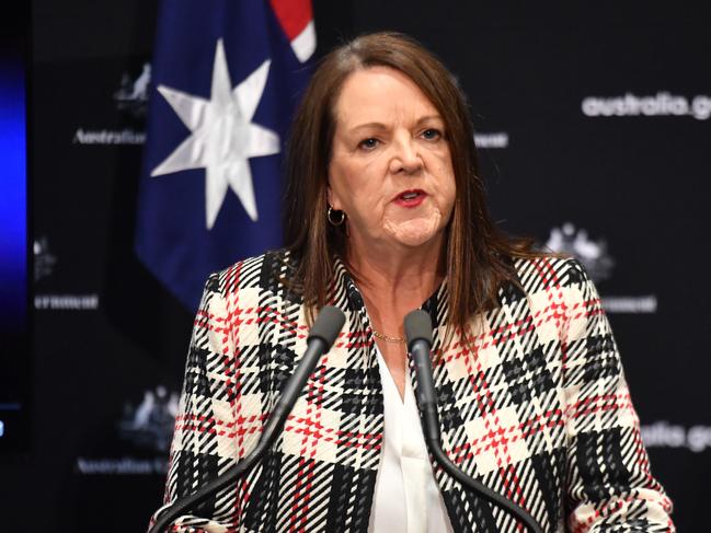 Chief Nursing Officer Alison McMillan urged anyone with cold or flu symptoms to stay at home and away from others. Picture: AAP