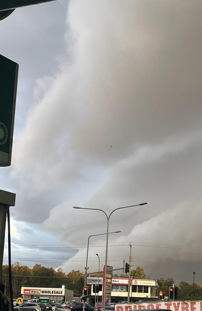 Storms on the Gold Coast at the weekend that delivered strong winds and wild skies, but no rain.