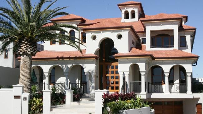 The front of the home at Royal Albert Crescent, Sovereign Islands, that the Commonwealth have launched legal proceedings to seize from Donrecka Issakidis. Picture: Richard Webb.