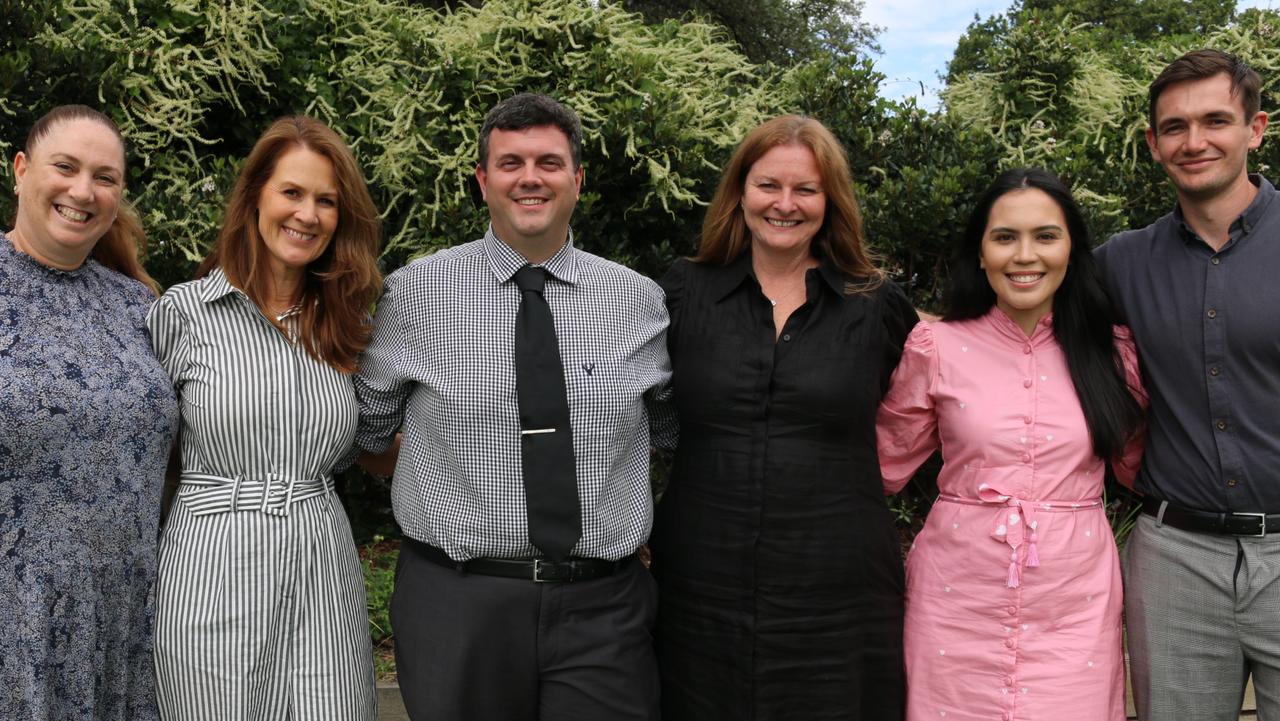 St Mary's Star of the Sea - Hurstville, NSW. (Left to right) Kellie Heaney, Kate Jones, Daniel Rodger, Rebecca Besly, Charmaine Lauhban and Jacob Blundell