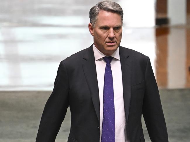 CANBERRA, Australia - NewsWire Photos - November 5, 2024: Deputy Prime Minister and Minister for Defence, Richard Marles during Question Time at Parliament House in Canberra. Picture: NewsWire / Martin Ollman