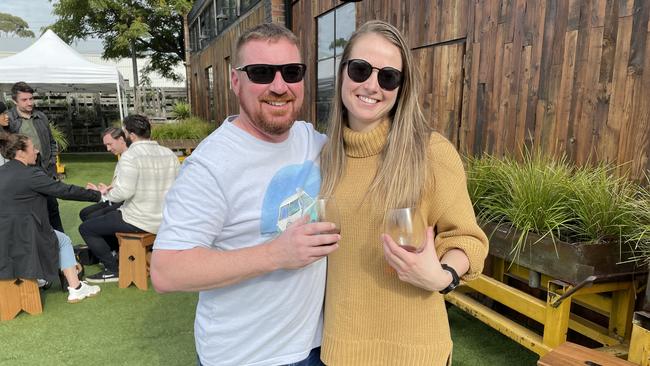 Mick Phillips and Ellie Browning at the 2023 Mould Cheese Festival in Melbourne. Picture: Athos Sirianos.