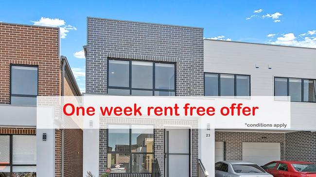 Rental town homes in Box Hill are being offered with rental discounts.
