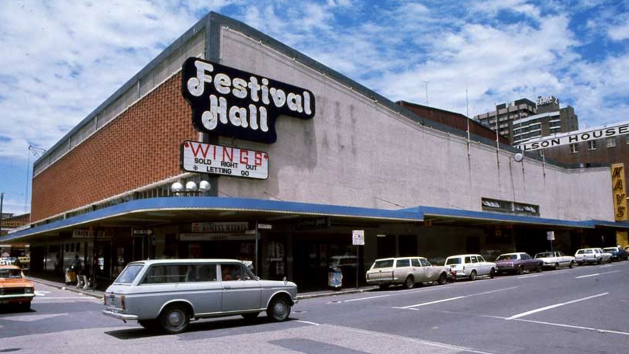 Brisbane 1975   Festival Hall, on the corner of Albert and Charlotte Streets in the city, saw it all â€“ from boxing and professional wrestling (who could forget Andre the Giant?) to police union meetings and the biggest musical acts in the world. What did The Beatles make of our premiere rock and roll venue in the 1960s? Paul McCartney was back in 1975 with his band Wings, for a sell-out show (well, the hall only seated a maximum 4,000 people). It was demolished in 2003 and replaced with a residential tower.