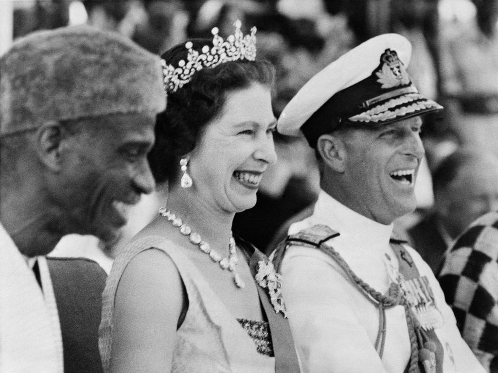 On one of their many royal tours, this time in Sierra Leone. Picture: AFP