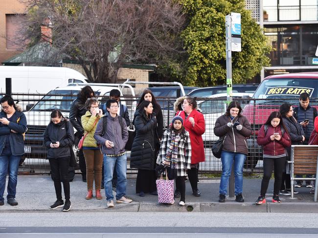 People try and find other transport in Richmond. Picture: Jake Nowakowski