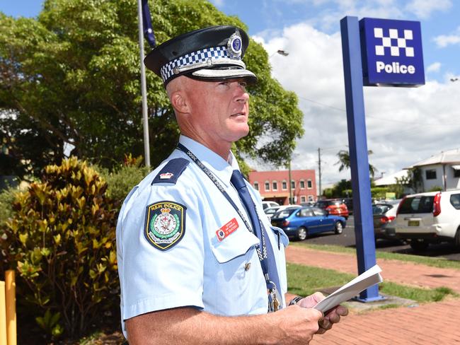 Detective Chief Inspector Bill McKenna talks to media about stolen property. Picture: Marc Stapelberg