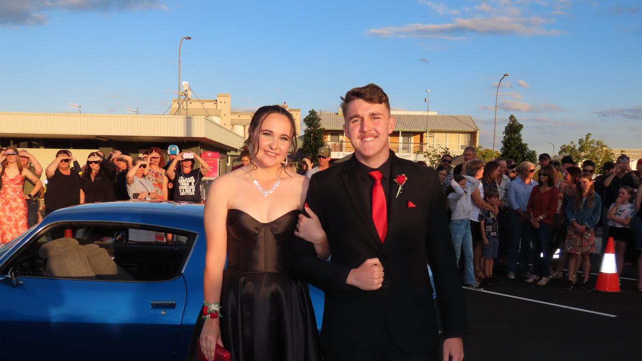 Students arriving at the Kingaroy State High School Formal at Kingaroy Town Hall on November 11.