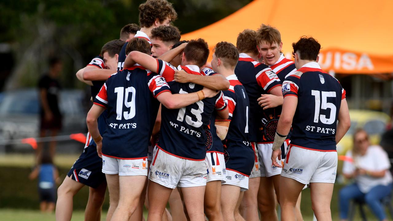 Aaron Payne Cup clash between Kirwan High Bears and St Patrick's College at Kirwan. St Patrick's players after the game. Picture: Evan Morgan