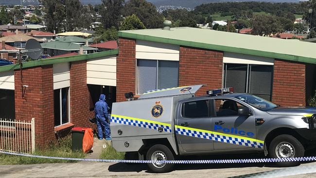 Forensics crews on the scene of a Ravenswood stabbing. Picture: Helen Kempton