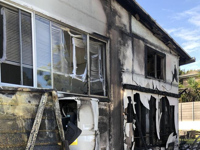 The family has had to move after the early morning blaze. Picture: Supplied